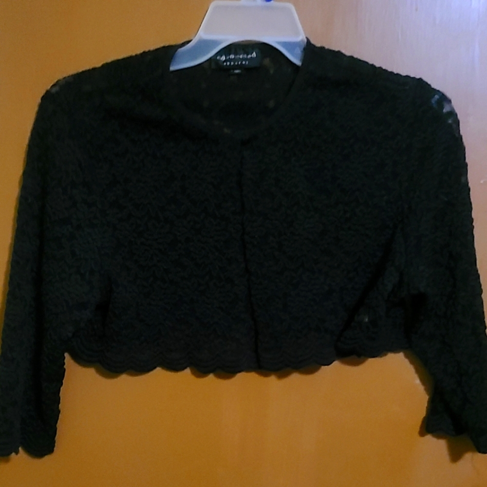 XL Black Lace Bolero Shrug